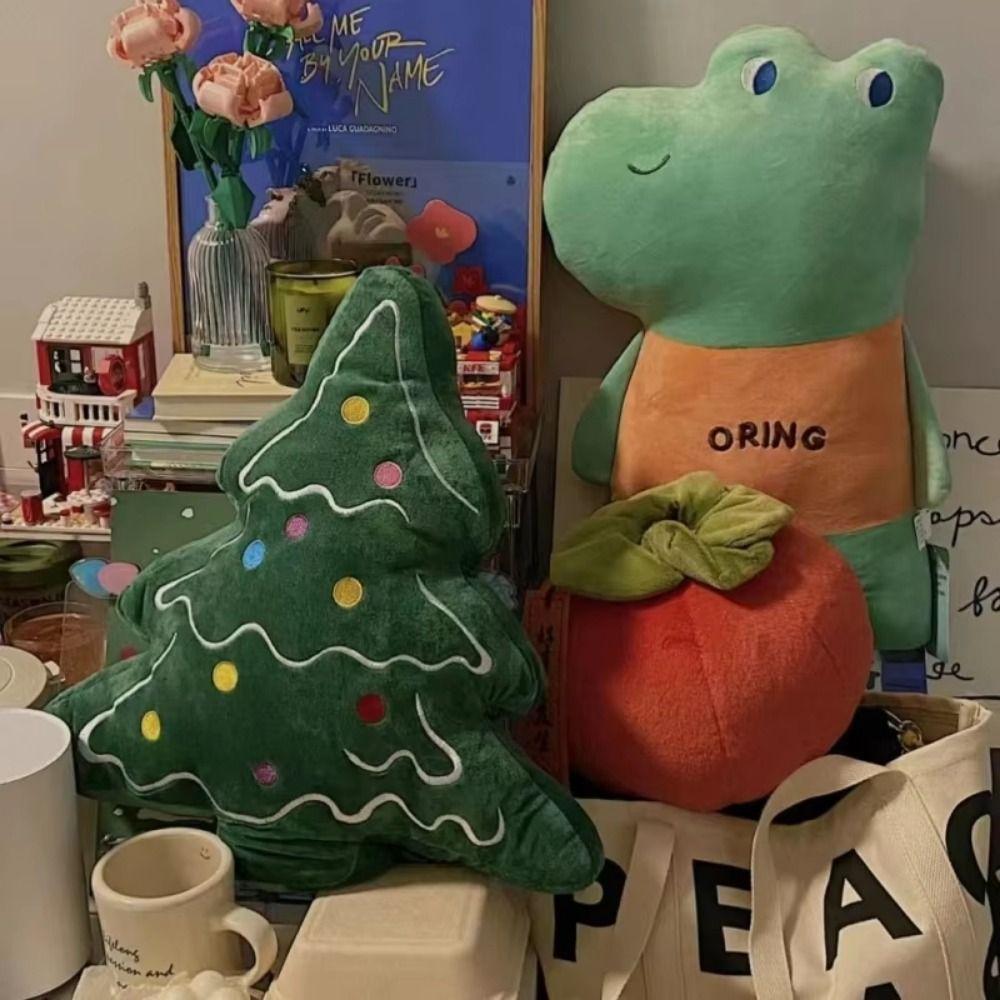 Skin-friendly Christmas Day Decorative Pillow Soft Christmas Tree Plush Toy  Birthday