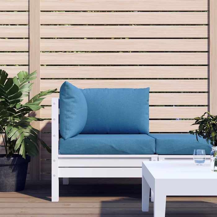 VidaXL Lot de 3 Coussins de Palette, Oreillers de Balcon, Coussins de Sièges Patio Jardinage Terrasse Extérieur, Bleu 4002656