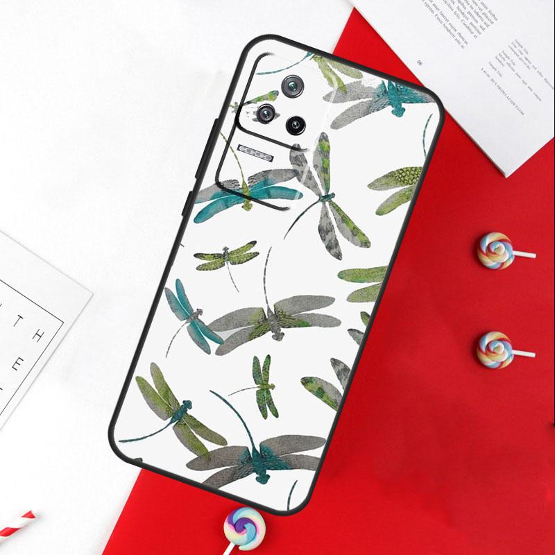Floral Colorful Dragonfly Cover For Xiaomi 11T 12T 13T 14T Pro 13 14 15 Ultra POCO X7 Pro X3 X5 X6 F5 F6 M6 Pro Case