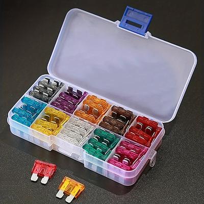 50/100 Stück Auto Sicherung Sortiment Set Profil Mittelgroß Flachsicherung Auto PKW LKW 2-35A Sicherung Mit Box Klemme