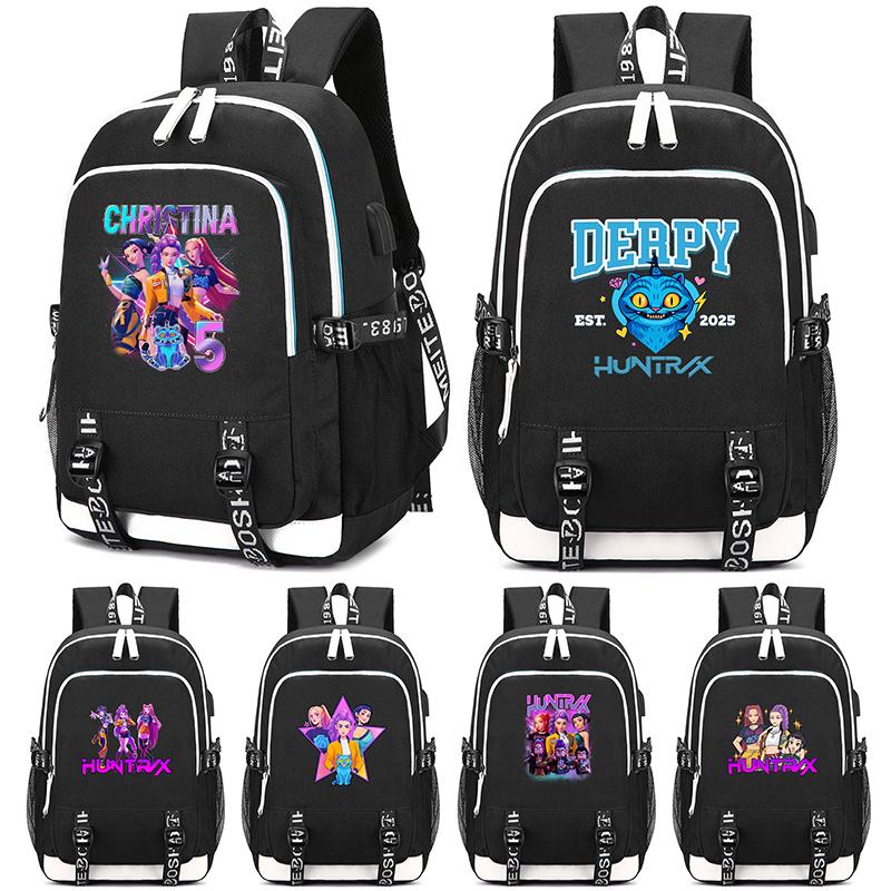 Anime KPOP Printed Backpack for Teenager Student Bookbag Schoolbag Women Large Capacity Waterproof Travel Bag Gift