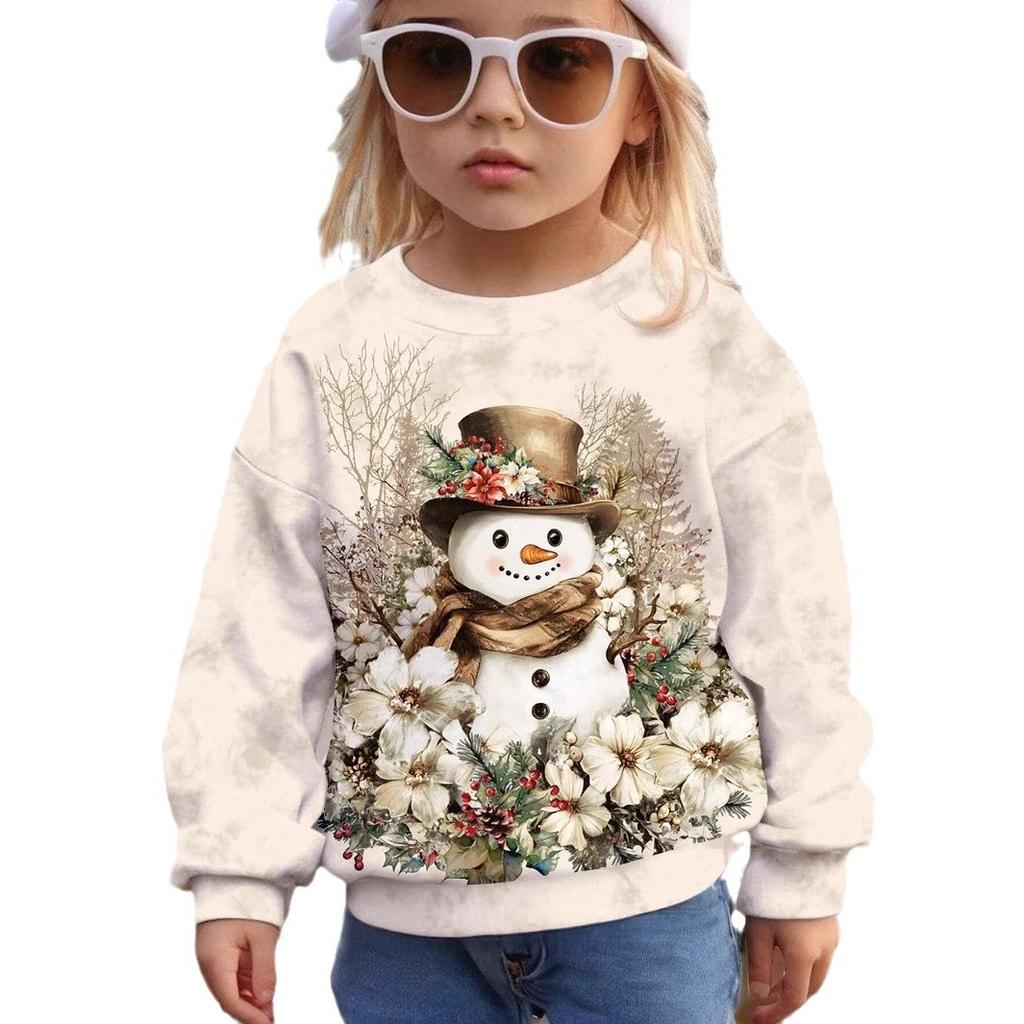 Children's Sweatshirt Autumn New Style Loose and Western Style Children's Spring and Autumn Cartoon Round Neck Sweatshirt RA02