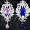 BELLA BOX A Deer Has Your Bride's Wedding Accessories Royal Blue Iris Pendant Necklace Pink Diamond Teardrop High Carbon Diamond Girl