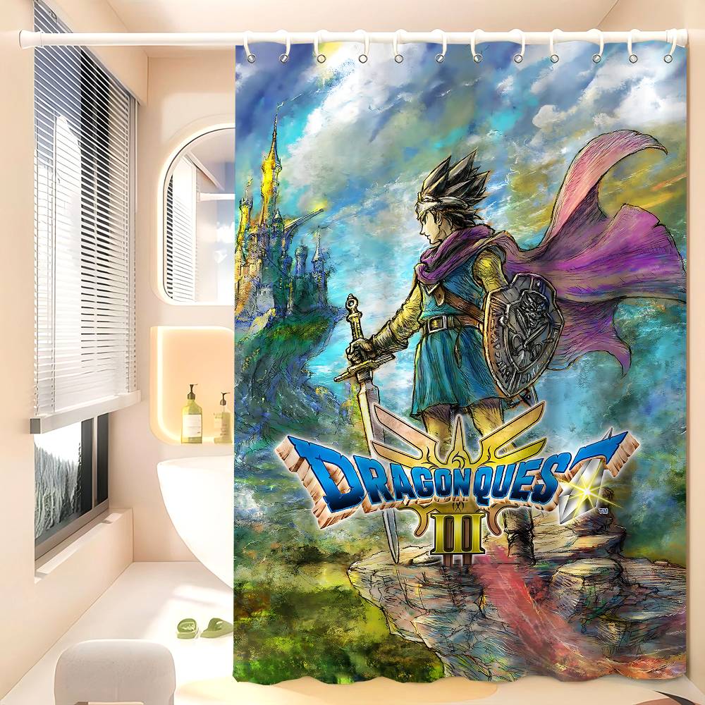 D-Dragon Quest 1 Piece Of 150X180Cm Printed Shower Curtain Partition Bathroom Waterproof And Mold Resistant