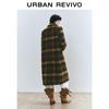UR Women's Amber Flow Color-Blocked Plaid Winter Coat