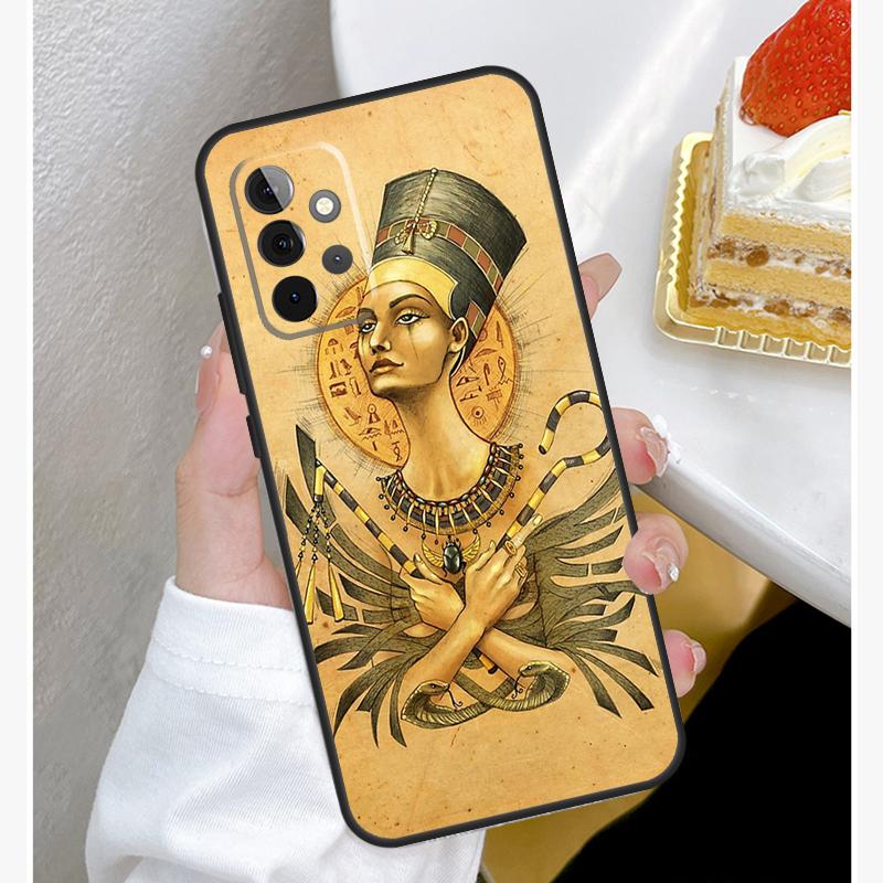 Egypt Nefertiti Anubis Ankh Case For Samsung Galaxy A55 A35 A15 A14 A34 A54 A73 A53 A33 A23 A13 A12 A32 A52 A51 Cover