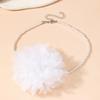 Simple Gauze Flowers Neckband Choker Necklace Jewelry Temperament Pearl Neck Chain Women Clavicle Chain Necklace