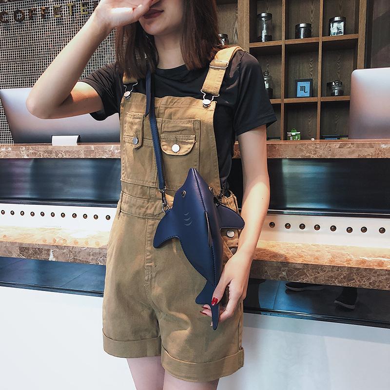 Funny small bag female 2025 trendy Korean version ins women's bag mini messenger shark bag personalized niche fairy bag