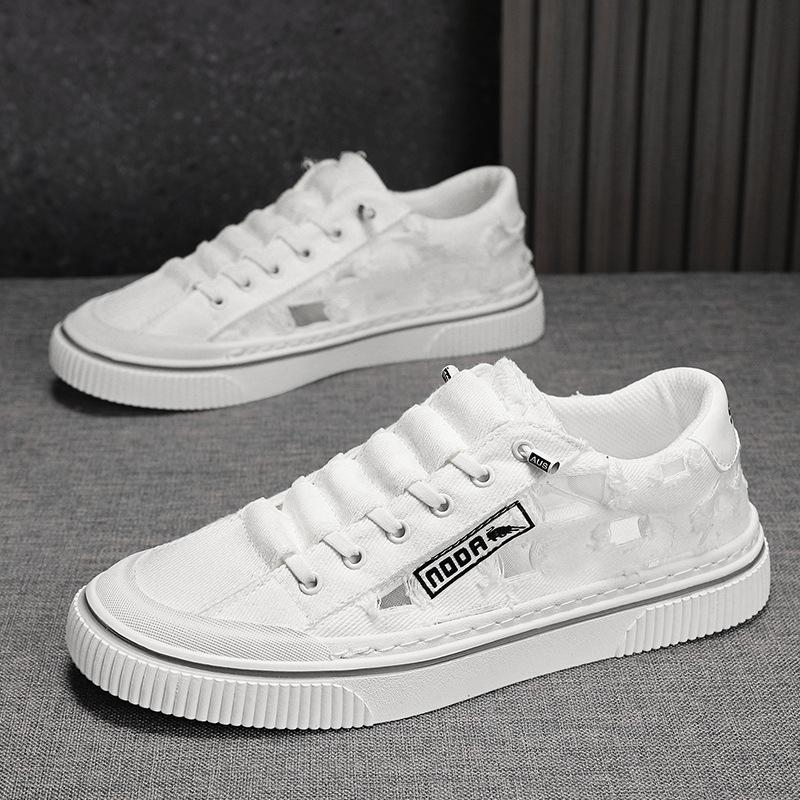 Popular Canvas Men'S Shoes Summer Breathable Casual Versatile Board Shoes Trend Lazy Flat Student Cloth Shoes