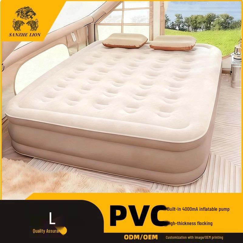Portable Outdoor Inflatable Mattress - Single/Double Folding Air Cushion Bed for Home and Camping