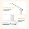 USB Rechargeable Table Lamp Adjustable Brightness Eye Protection Desk Light Touch Dimming Table Light LED Double-Head Desk Lamp With Holder