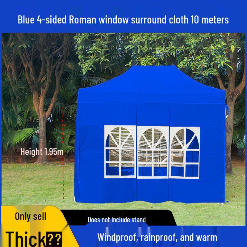 Transparent Tent Side Panel: Windproof & Waterproof Outdoor Canopy Enclosure with Thick Fabric and Durable Edging