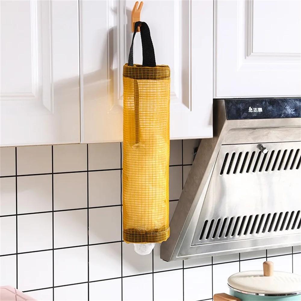 1 PCS Garbage Bag Storage Kitchen Garbage Organizer Plastic Bag Holder Organizing Hanging Garbage Collection Storage Bag
