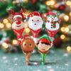 10PCS/Pack Santa Claus Style Christmas Handheld Balloon Festive Atmosphere Decorating Prop Christmas New Year Party Supplies ZYF