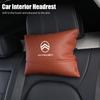 Car Seat Hanging Headrest Leather Neck Pillow Head Protector Accessories For Citroen C4 C3 C5 C1 C2 C-Elysee Berlingo Picasso