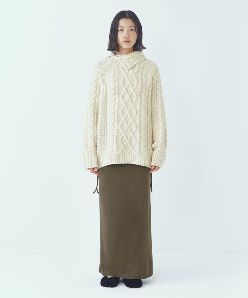 CITTA Every Day Comfort Long Skirt (Fw)_Cts623(Khaki)