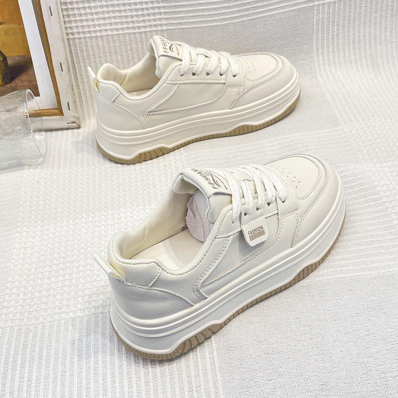 Internet celebrity little white shoes women's 2025 spring and autumn new popular flat shoes children's shoes platform waterproof casual sports shoes