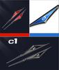 2pcs Car Badge Side Door Fender Stickers For C1 Logo Car Universal Fender Emblem Metal Car Decoration Accessories
