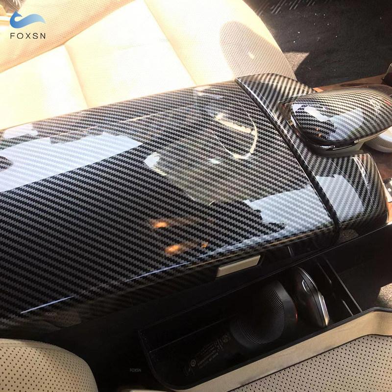 Accoudoir de Console de voiture pour Mercedes Benz classe S W221 W222, couvercle de téléphone, garniture de cadran, intérieur en Fiber de carbone