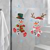 Seasonal Window Decorations 2Pcs Christmas Snowman Static Stickers, Simple Double Clings, Festive Clings PVC Waterproof Decals for Home Glass
