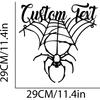 Metal Spider Wall Art, Halloween Home Decor, Gothic Metal Sign, Spider Web Ornament, Vintage Tin Sign