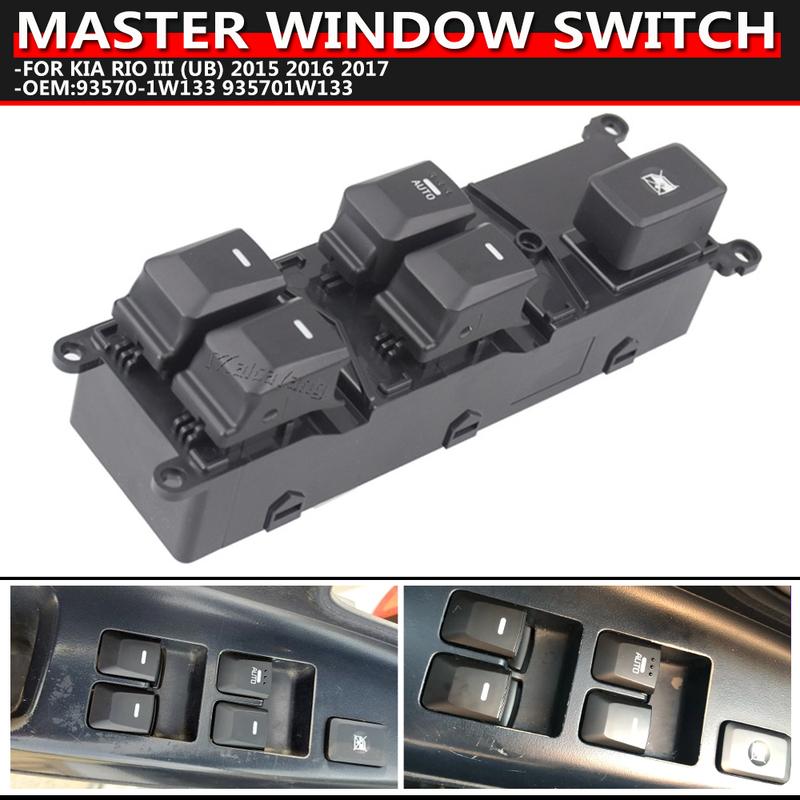 93570-1W133 935701W133 Front Left Electric Power Master Window Control Switch for KIA RIO III (UB) 2015 2016 2017 Auto Partd