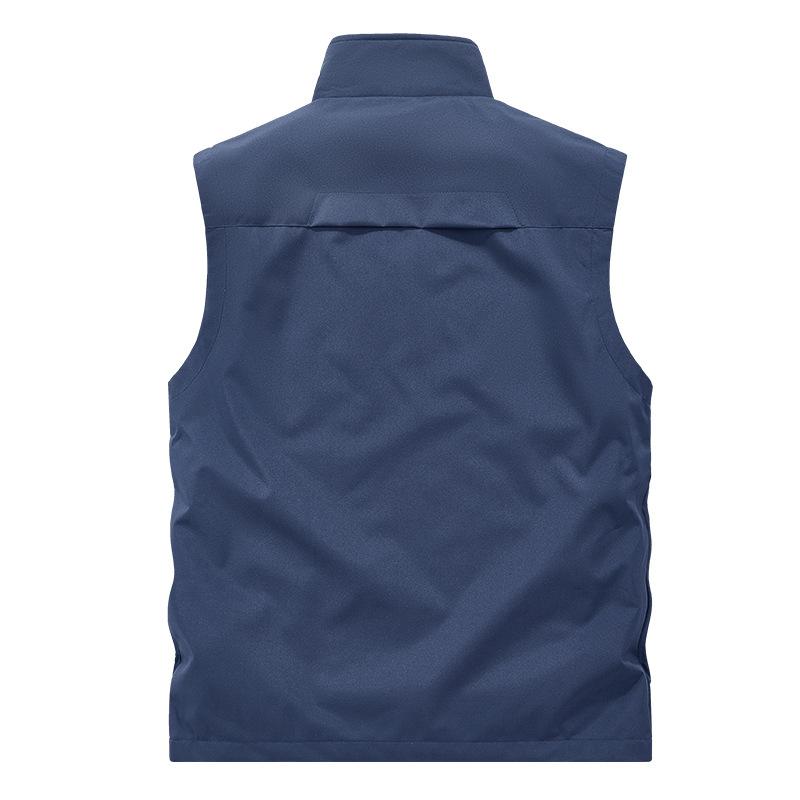2025 Men Waistcoat Leisure Solid Sleeveless Jacket Young Middle-Aged Photography Fishing Casual Vest Male Summer Vests