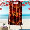 Name Custom Rockstar Doomguy Print Beach Towel, Large Soft Quick Dry Towel for Beach Camping Swimming