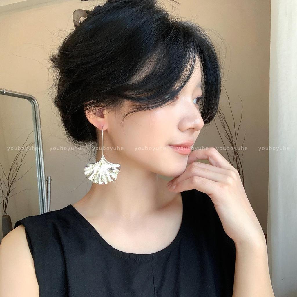 2025 Unique Design High-End European & American Ginkgo Leaf Dangle Earrings for Women