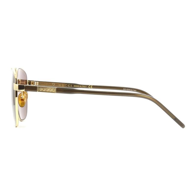 Gucci Aviator Metal Sunglasses Men's Brown
