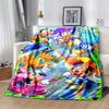 1pc. Cartoon Mickey Mouse and Friends Rainbow Umbrella Blanket, Seasonal Universal Home Decor Gift for Friends and Family, Soft Throw Blanke