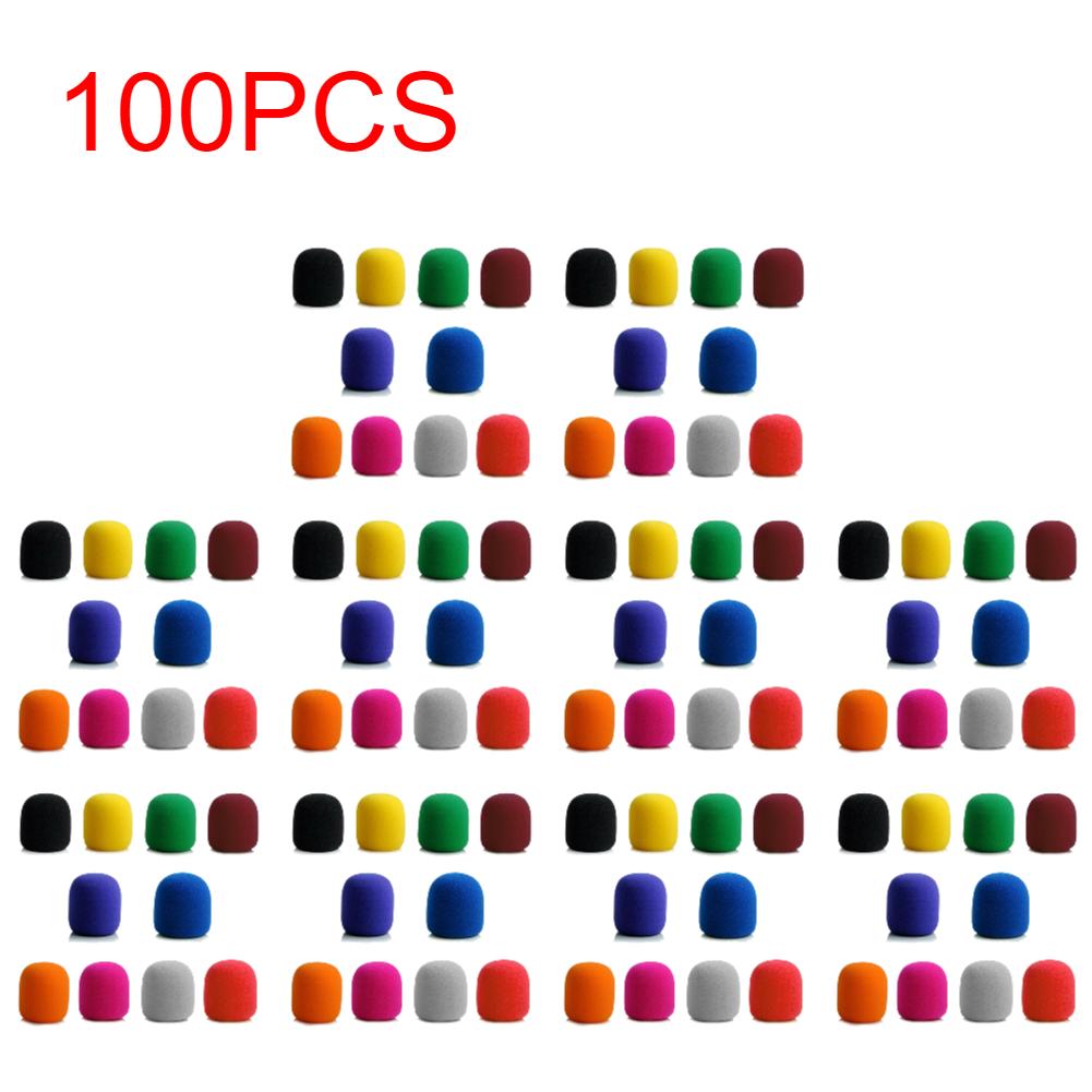 10-100PCS Microphone Windscreen Foam Cover Thick Mic Covers Foam Mic Pop Filter for Studio Interview Karaoke DJ  (10 Colors)