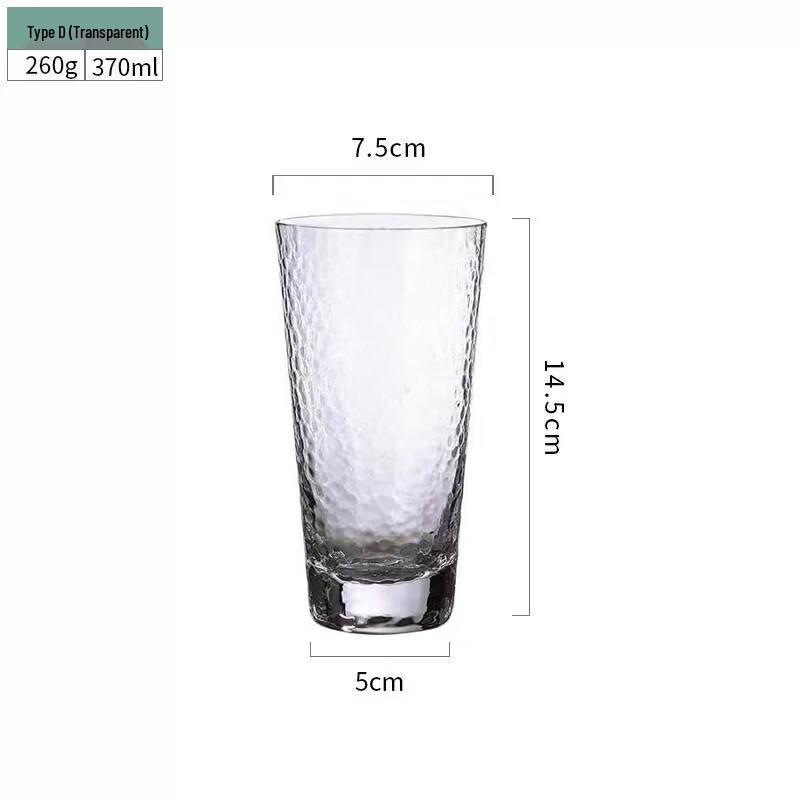 Dairen Japanese Hammered Glass Cup Set