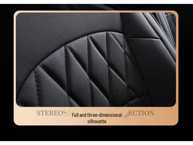 3D Full Surround Leather Car Seat Cover for Sedan - All-Season Cushion
