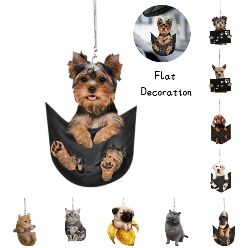 Cute Cat Design Car Hanging Decoration For Home Office And Car Rearview Mirror