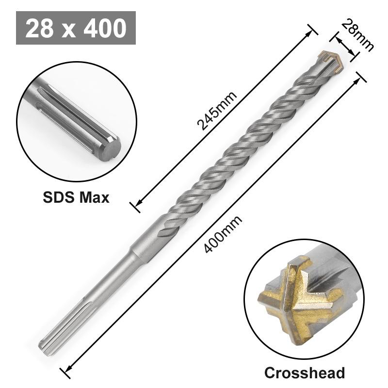 Cross Bit Four-Blade Electric Hammer Bit Carbide Impact Drill Concrete Reinforcement Square Shank Round Shank Five-Pit Shank