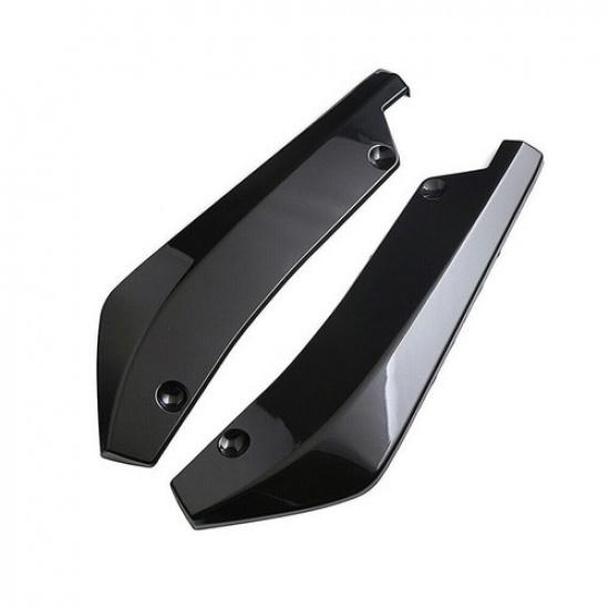 Rear Bumper Lip Diffuser Splitter Canard Protector Glossy Black Car Accessories