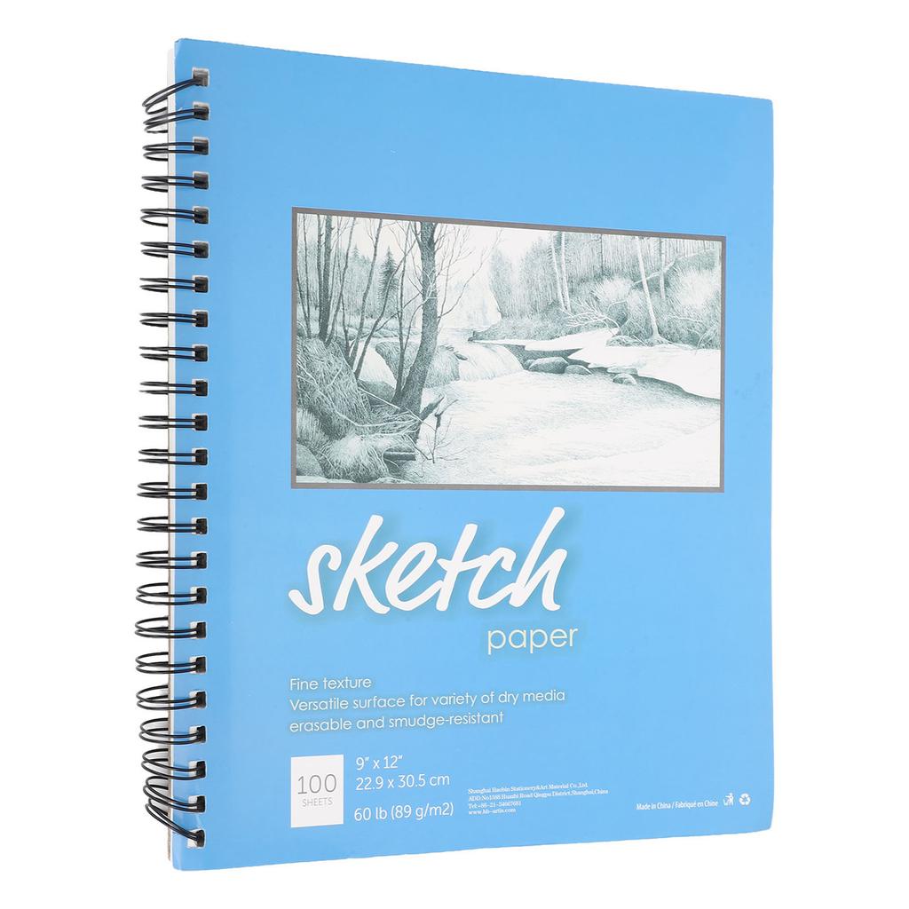 Sketch Book Spiral Bound Sketchbook Blank White Pages Art Sketchbook for Beginner Professional Blue