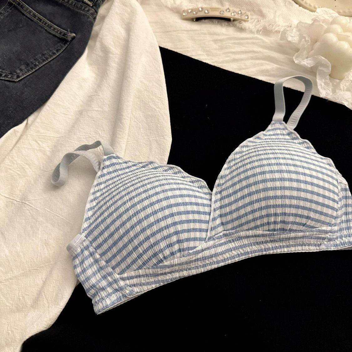 

Plaid Bras For Women Bras Backless Breathable Female Underwear Soft Lingerie Fashion Women s Underwear Girls Bras 34/75AB