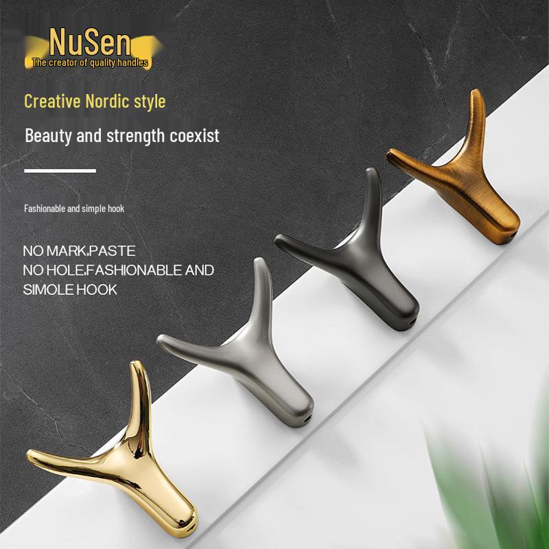 Nordic Antler Wall-Mounted Metal Coat Hooks for Door, Bathroom, or Wardrobe