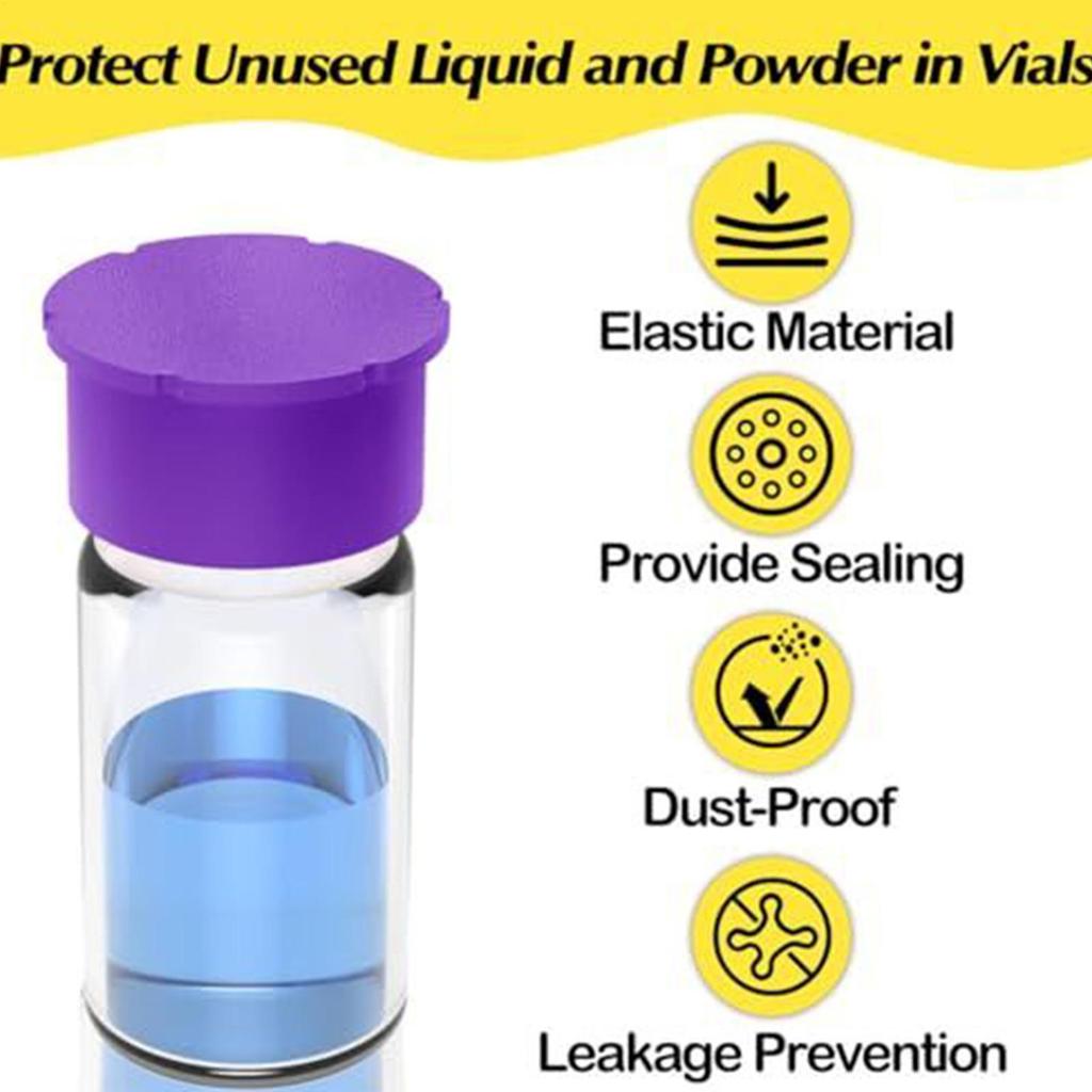 Mini Vials Caps 6 Piece Multipurpose Labware Lids Caps for Glass Vials for Lids Quick Organization Identification Industrial