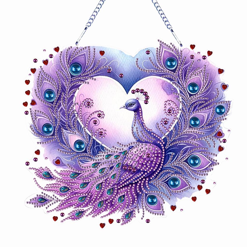 PET Double Sided Special Shaped Flower Animal Rhinestone Diamond Art Window Pendants Diamond Painting Hanging Decor for Beginner