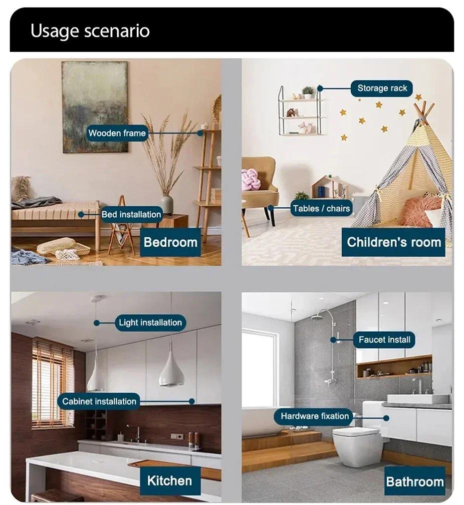 Large Torque Electric Screwdriver Manual Tool Ratchet Screwdriver Set Mini Electric Drill Hand Tools With Flashlight