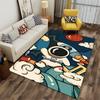 Cute Astronaut and Rocket Themed Carpet Decor Suitable for use as an anti-slip game mat for living room and bedroom sofas