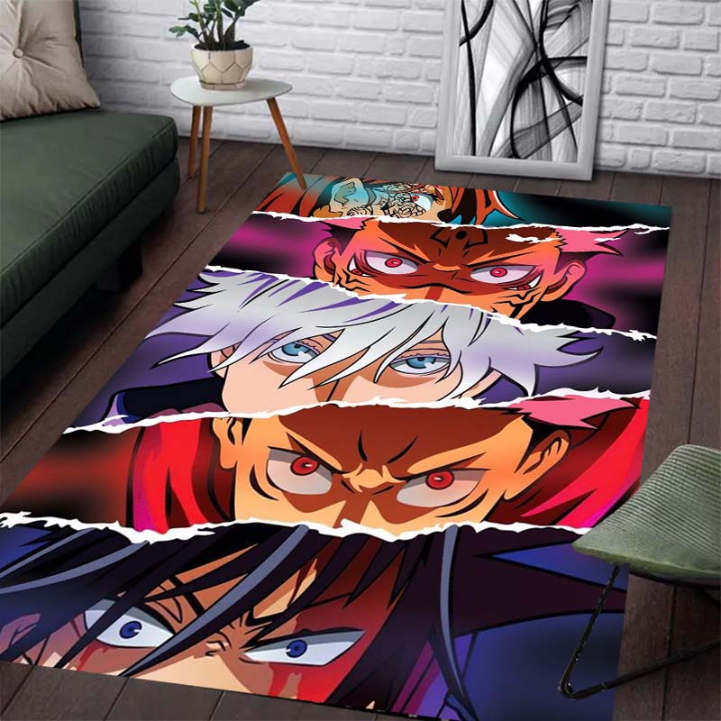 Jujutsu Kaisen Pattern Carpet - Anti-slip Kitchen and Outdoor Carpet, Home and Bedroom Decoration, Birthday Gift
