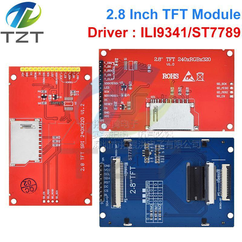 2.8" TFT LCD Display Module, 240x320 Full Color, ST7789/ILI9341 Driver, SPI.