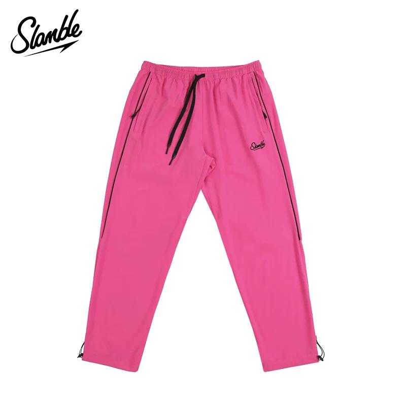 Slamble Fall and Winter American Pure Color Sports Straight Pants Men s Jogger Pants Basketball Running Casual Pants Pants S красный