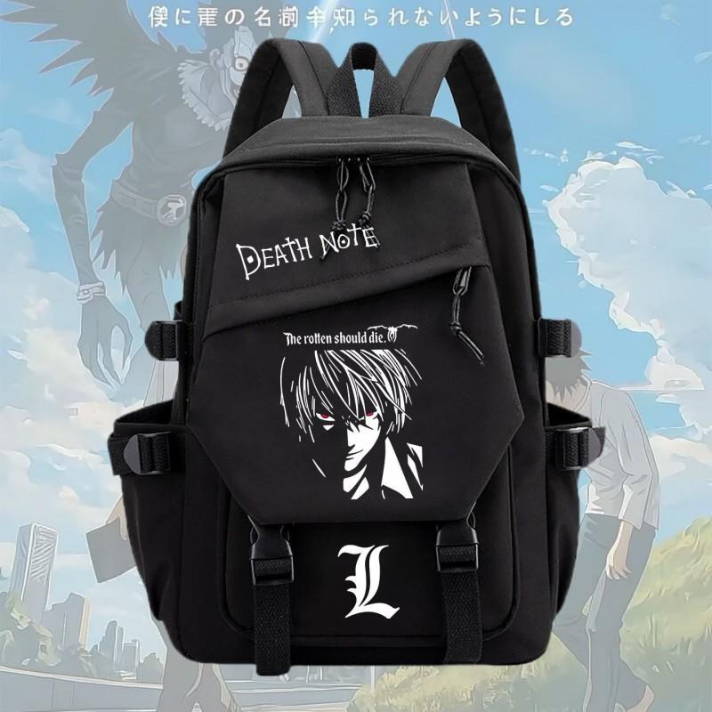 Anime Notebook L Light Yagami Cosplay School Backpack Teens Unisex Large Capacity Nylon Daily Use