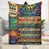 Love You Dad Always Flannel Blanket-Soft and Suitable for Sofas,Beds,Offices,Travel,All Seasons,Great Gift for Holidays and Birthdays.