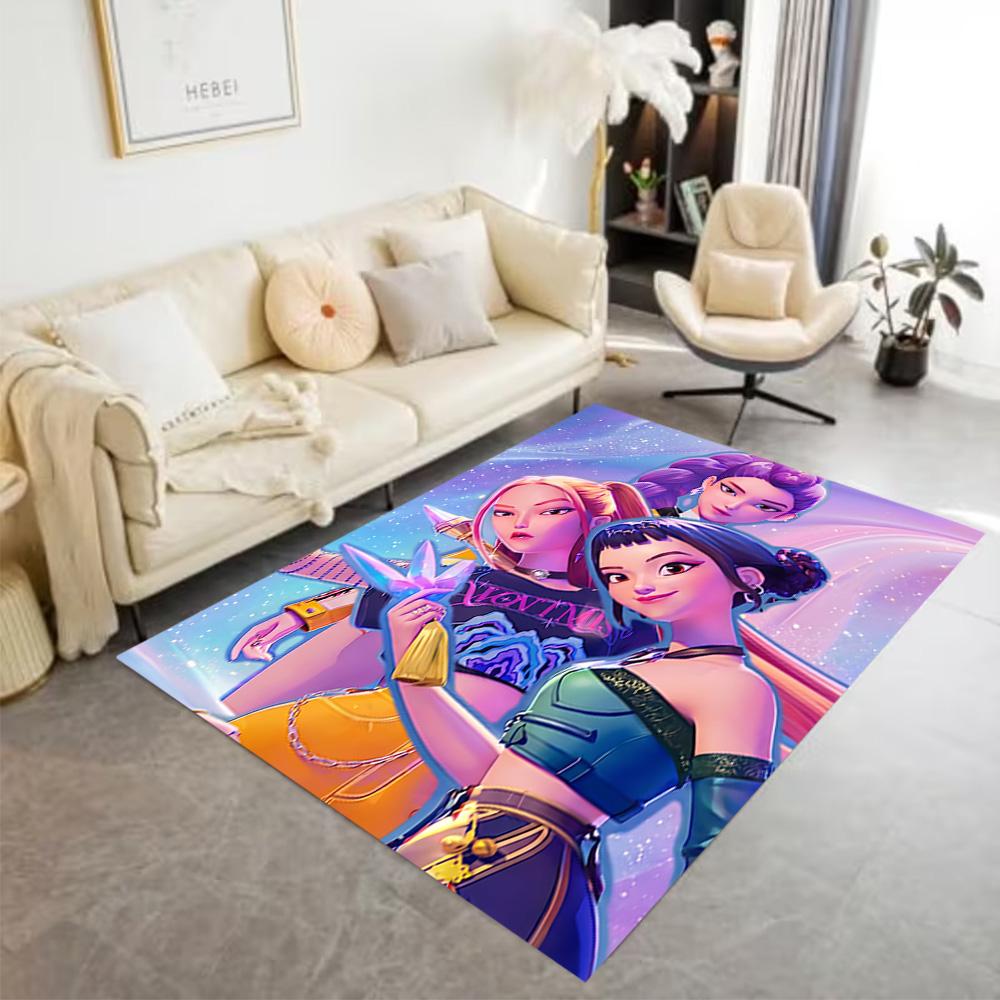 K-pop Demon Hunters Carpet Suitable for Balcony Dormitory Study room Playrooms Antislip Carpet Anime Office Decor Perfect Gift for Women/Men